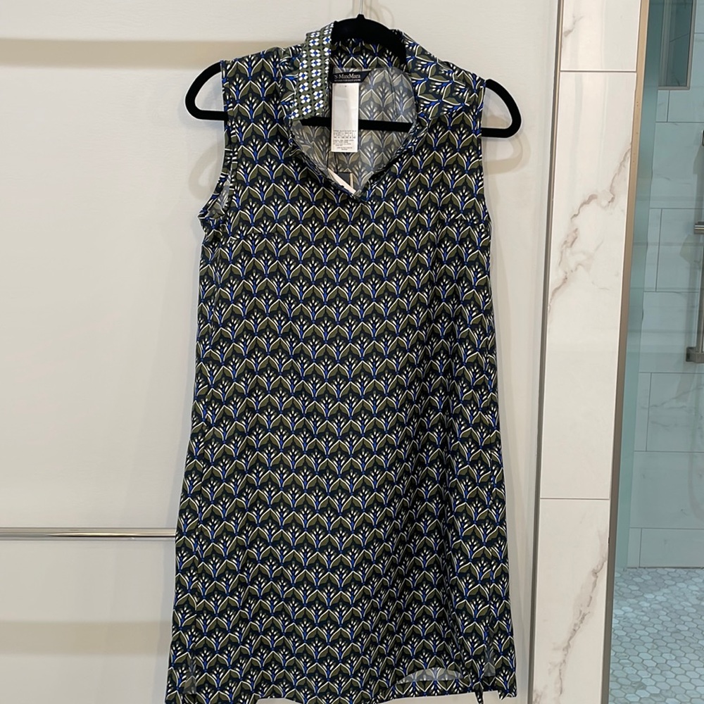 Silk sleeveless shirt dress- never worn - pristine condition